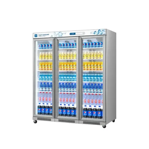 commercial beverage display cooler with glass door for beer and drinks