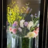 commercial flower display cooler refrigerator with glass doors for flower shops