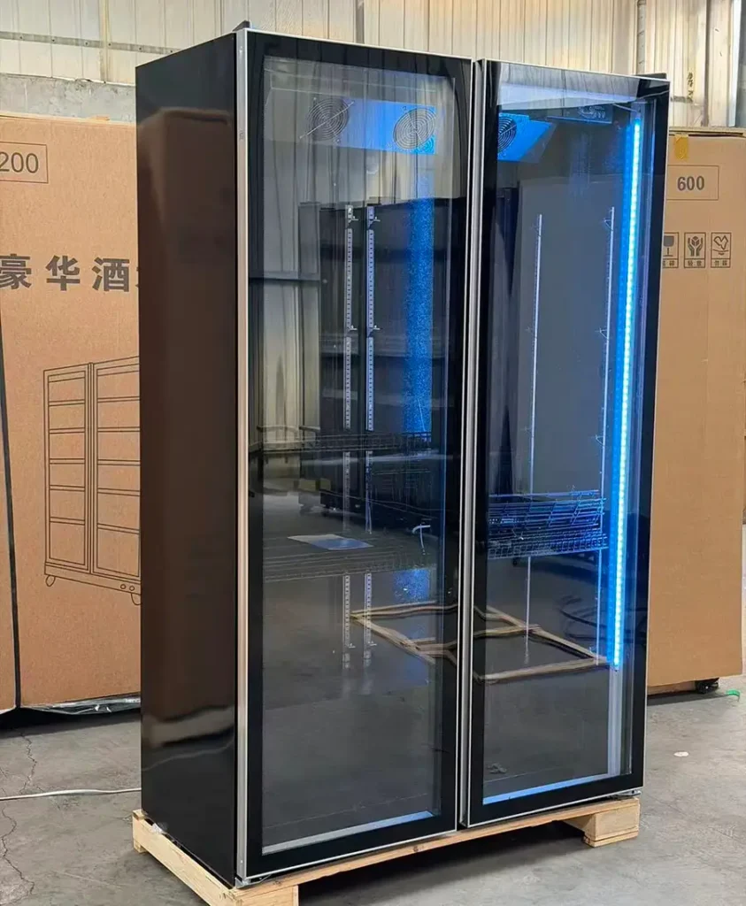 commercial flower display cooler refrigerator with glass doors for flower shops