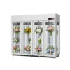 commercial flower cooler display cabinet with glass doors