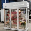 commercial flower cooler display cabinet with glass doors
