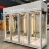 commercial flower cooler display cabinet with glass doors
