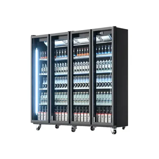 commercial glass door upright beverage cooler & display fridge