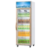 commercial glass door beverage display chiller upright refrigerated showcase