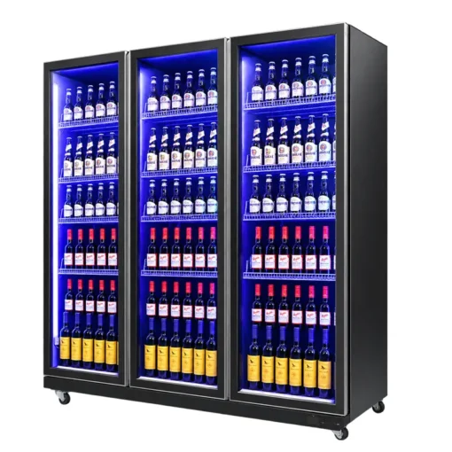 glass door display chiller (compressor location: back)