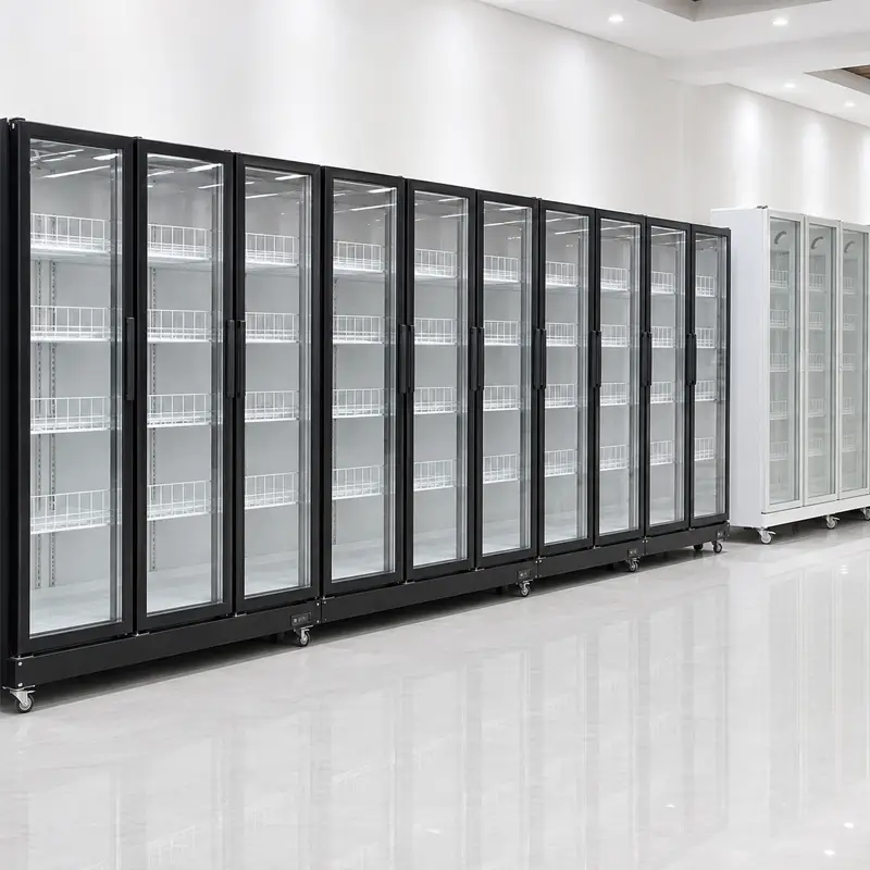 glass door display chiller (compressor location: back)