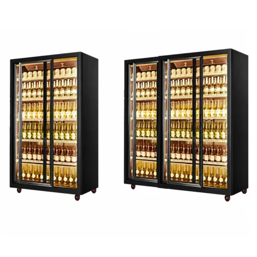 glass door display chiller (compressor location: back)