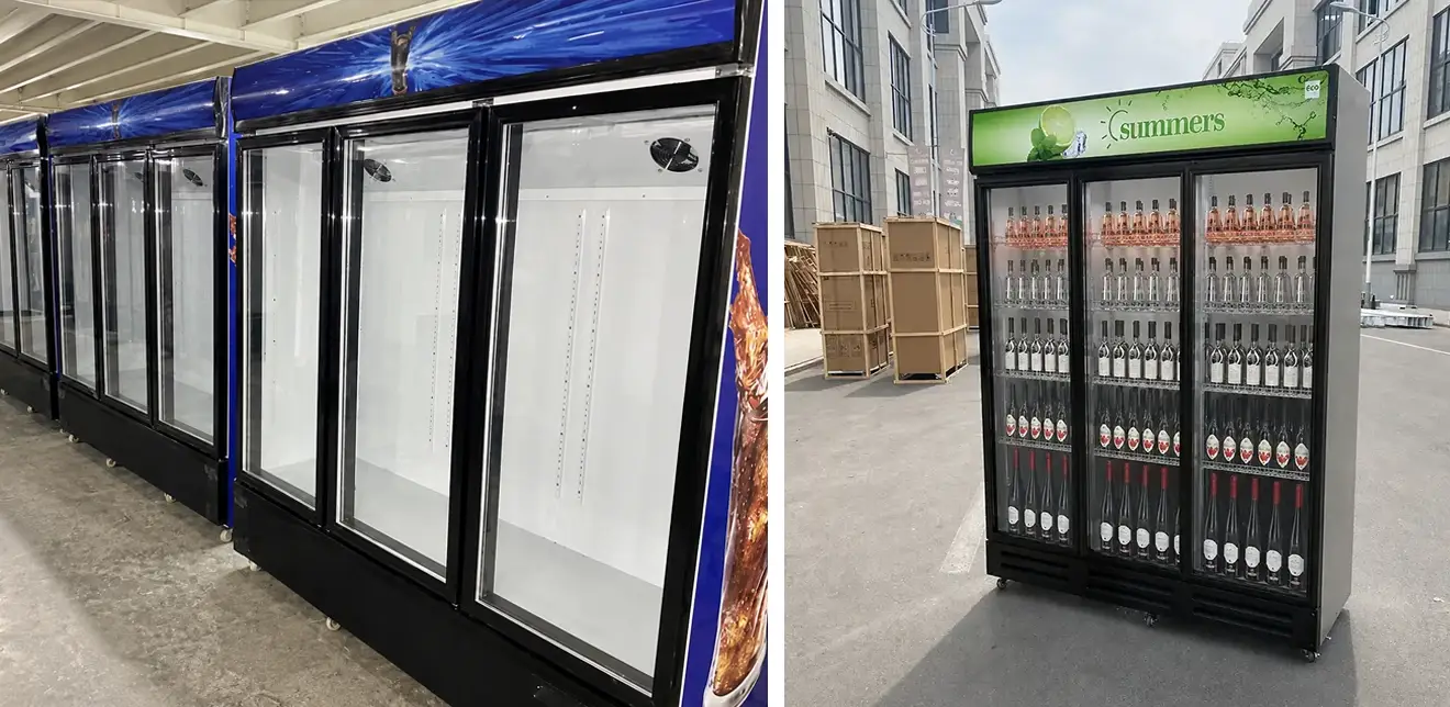 commercial glass door display refrigerator(sliding door)