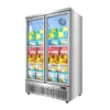 commercial glass door upright freezer display cabinet