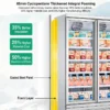 commercial glass door upright freezer display cabinet