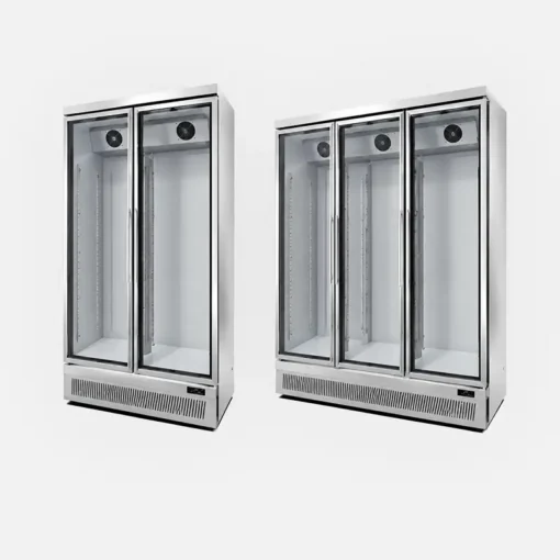 commercial glass door upright freezer display cabinet
