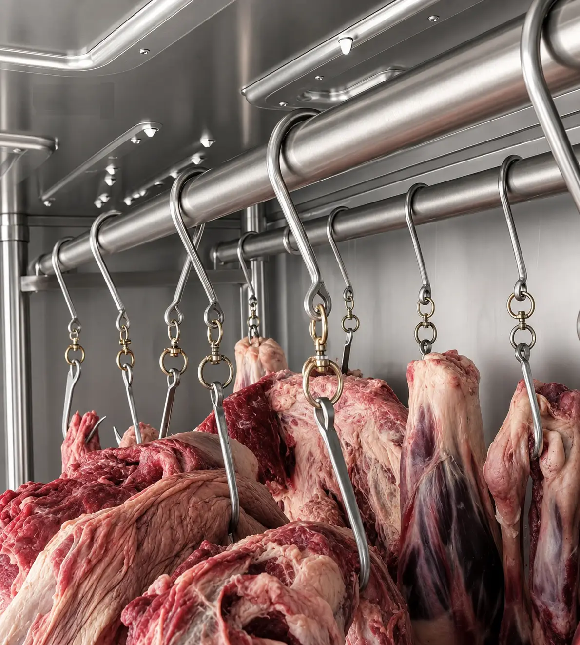 commercial meat hanging display chiller for butcher shops & supermarkets