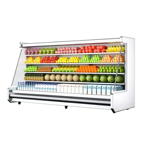 commercial multideck display chiller for supermarket fresh food merchandising