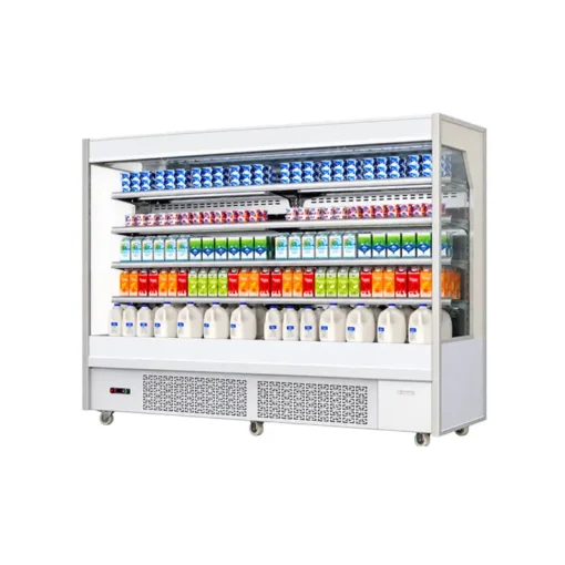 commercial open air multideck display chiller for supermarkets & convenience stores