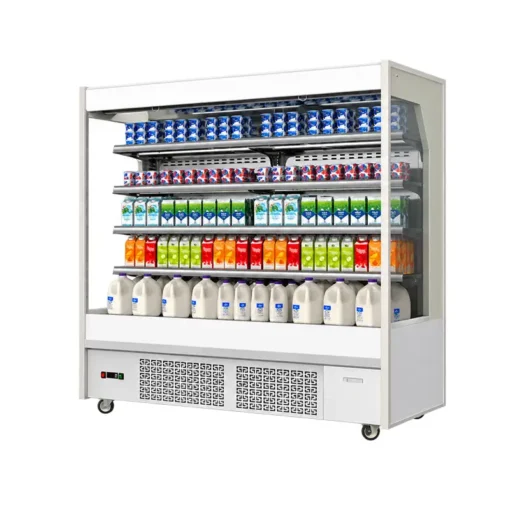 commercial open air multideck display chiller for supermarkets & convenience stores