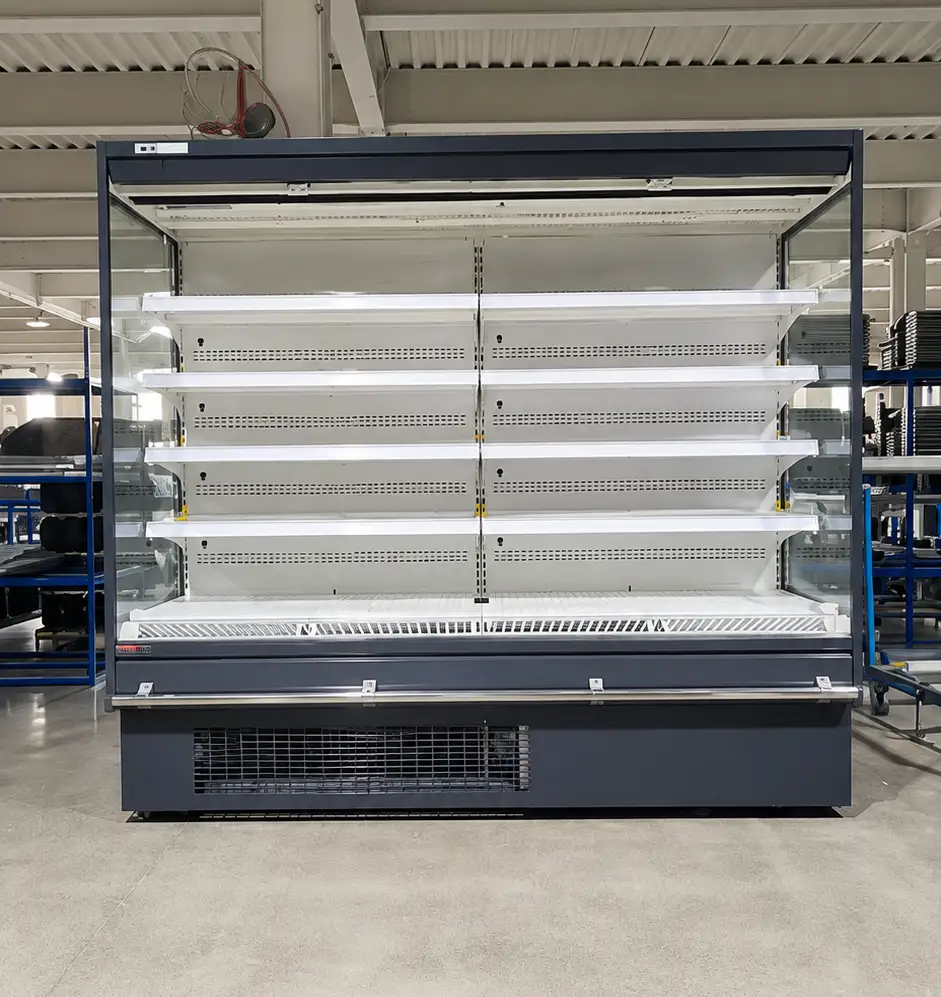 commercial open air multideck display chiller for supermarkets & convenience stores