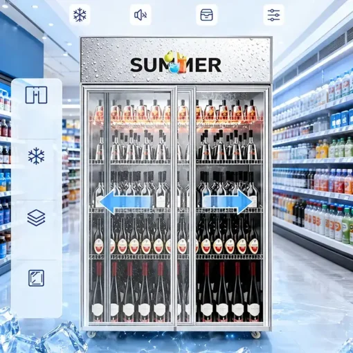 glass door display chiller (sliding door)