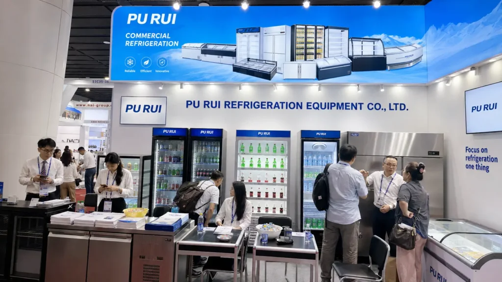 glass door display chiller (sliding door) compressed4