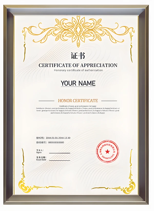our certificates 1