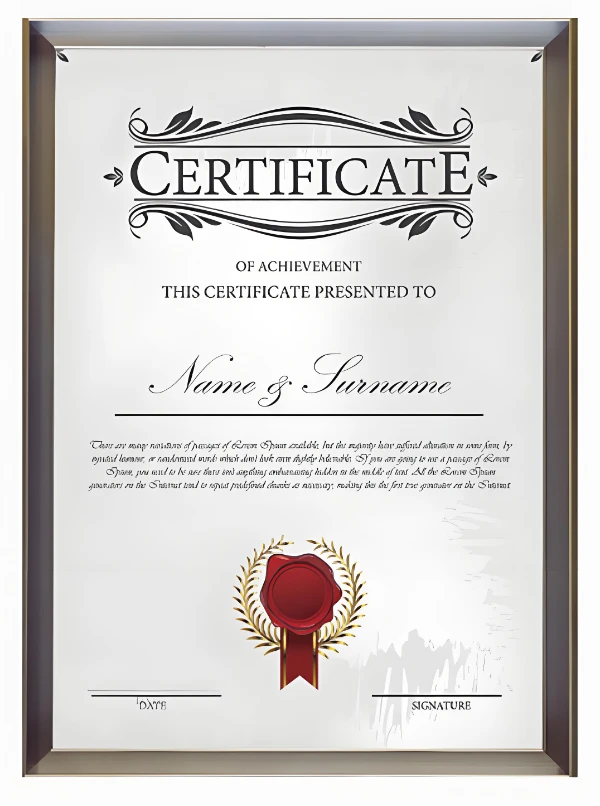 our certificates 5