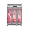 commercial meat hanging chiller with glass doors
