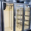 commercial meat hanging chiller with glass doors