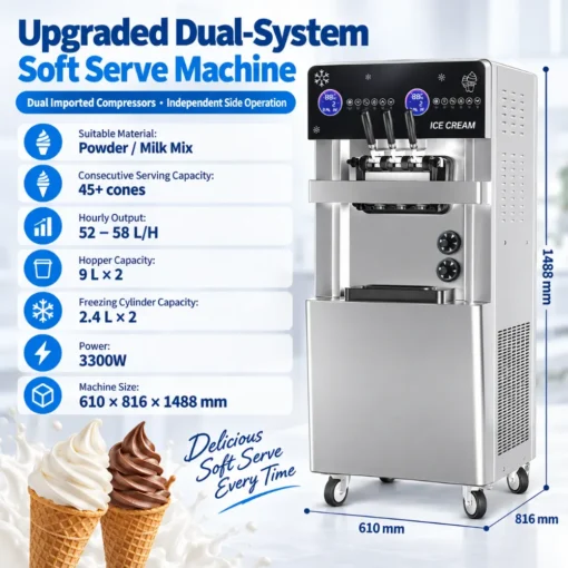 commercial automatic soft serve ice cream machine