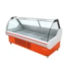commercial curved glass deli display chiller