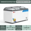 commercial, curved glass, display, chest freezer, supermarkets, frozen food stores