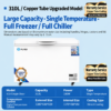 commercial deep chest freezer with storage basket