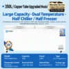 commercial deep chest freezer with storage basket