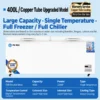 commercial deep chest freezer with storage basket