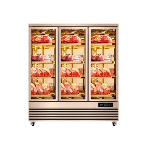commercial dry aging meat cabinet | beef aging refrigerator with glass door