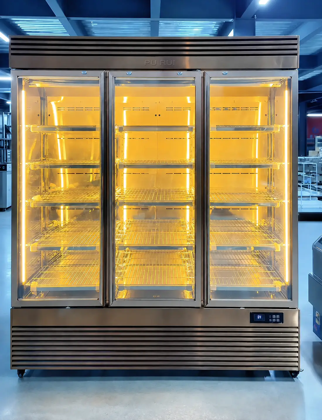 commercial dry aging meat cabinet | beef aging refrigerator with glass door