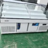 commercial dual temperature 3 tier refrigerated fresh food display counter
