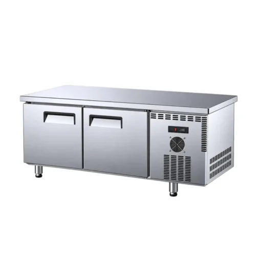 commercial dual temperature refrigerated freezer worktable