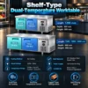 commercial dual temperature refrigerated freezer worktable