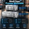 commercial dual temperature refrigerated freezer worktable