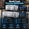 commercial dual temperature refrigerated freezer worktable