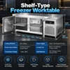 commercial dual temperature refrigerated freezer worktable