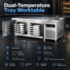 commercial dual temperature refrigerated freezer worktable