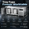commercial dual temperature refrigerated freezer worktable