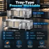 commercial dual temperature refrigerated freezer worktable