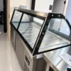 commercial dual temperature stainless steel deli display chiller