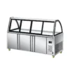 commercial dual temperature stainless steel deli display chiller