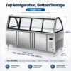 commercial dual temperature stainless steel deli display chiller
