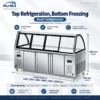 commercial dual temperature stainless steel deli display chiller