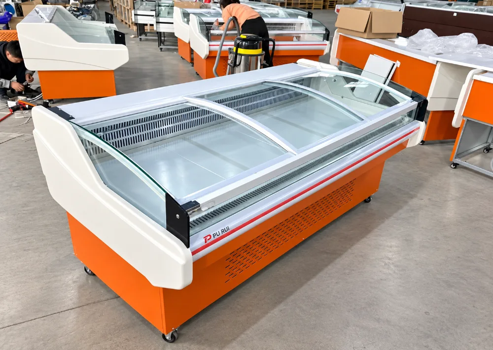 commercial, fan cooled, fresh meat, deli, display chiller, pork, beef, lamb, fruit, bbq skewers