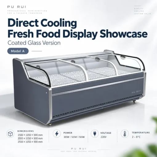 commercial fresh produce refrigerated display showcase