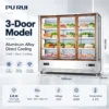 commercial glass door refrigerated display cabinet for malatang, skewers & fresh food